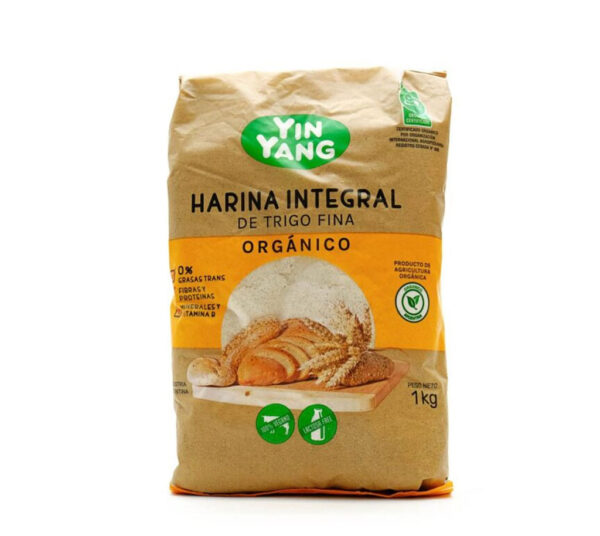 Harina Integral De Trigo Fina Organico Yin Yang 1 Kilo